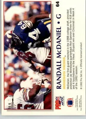 Randall McDaniel - 1992 Pro Set Power - #64 - Football - Football Card Single