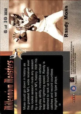 Randy Moss - 2000 Ultra - #6 MM - Millennium Monsters Football - Football Card Single