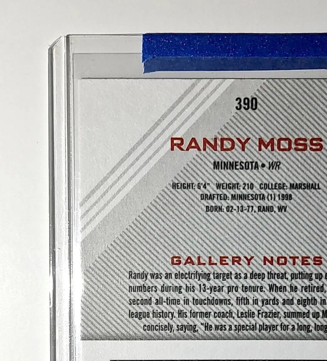 Randy Moss 2023 Topps Gallery NFL #390 Card Minnesota Vikings - Football Card Single