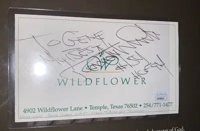 Autographed Dallas Cowboys Randy White golf card with HOF inscription and JSA sticker