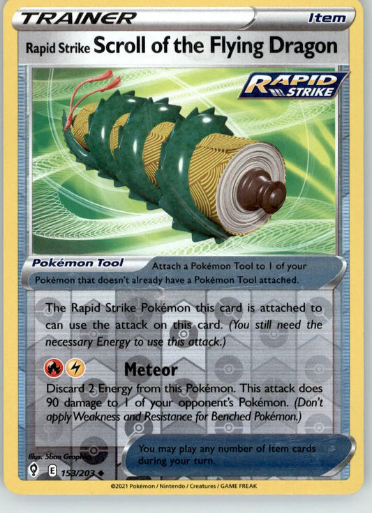 Rapid Strike Scroll of the Flying Dragon Evolving Skies 153/203 Reverse Holo LP - Pokémon Card Single