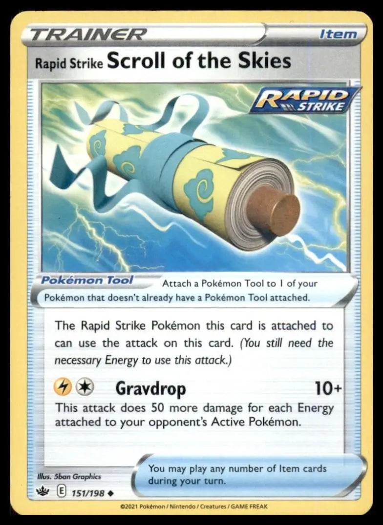 Rapid Strike Scroll of the Skies 151/198 Swsh06: Sword & Shield - Chilling Reign - Pokémon Card Single
