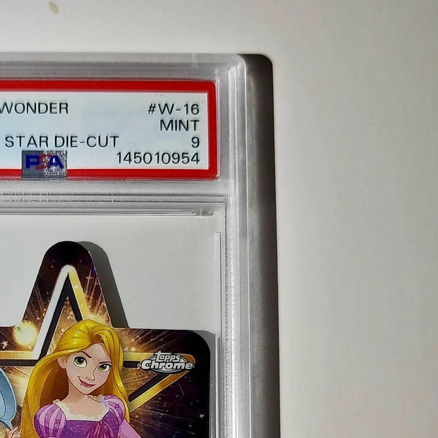 Rapunzel 2025 Topps Chrome Disney #W-16 Wish Upon A Star Die Cut Tangled PSA 9