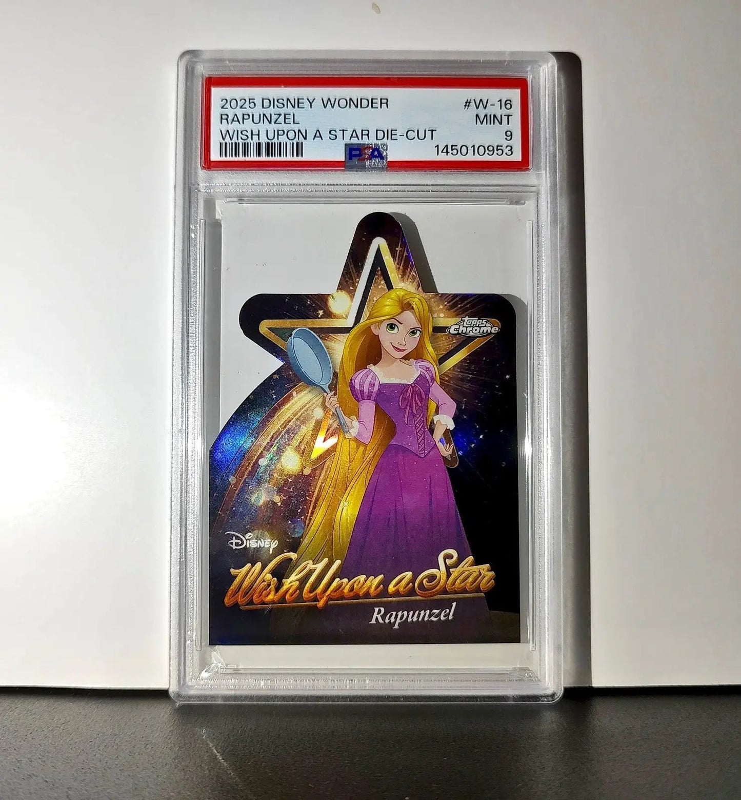 Rapunzel 2025 Topps Chrome Disney #W-16 Wish Upon A Star Die Cut Tangled PSA 9 - Non-Sports Card Single