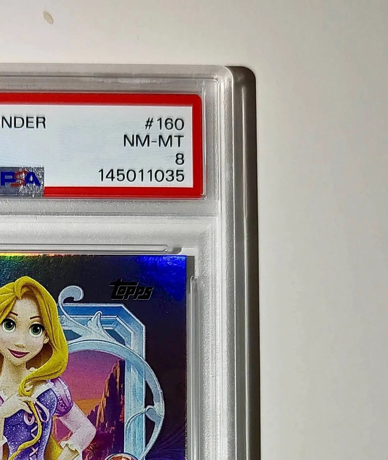 Rapunzel 2025 Topps Disney Cartoon Princess #160 Card Tangled PSA 8