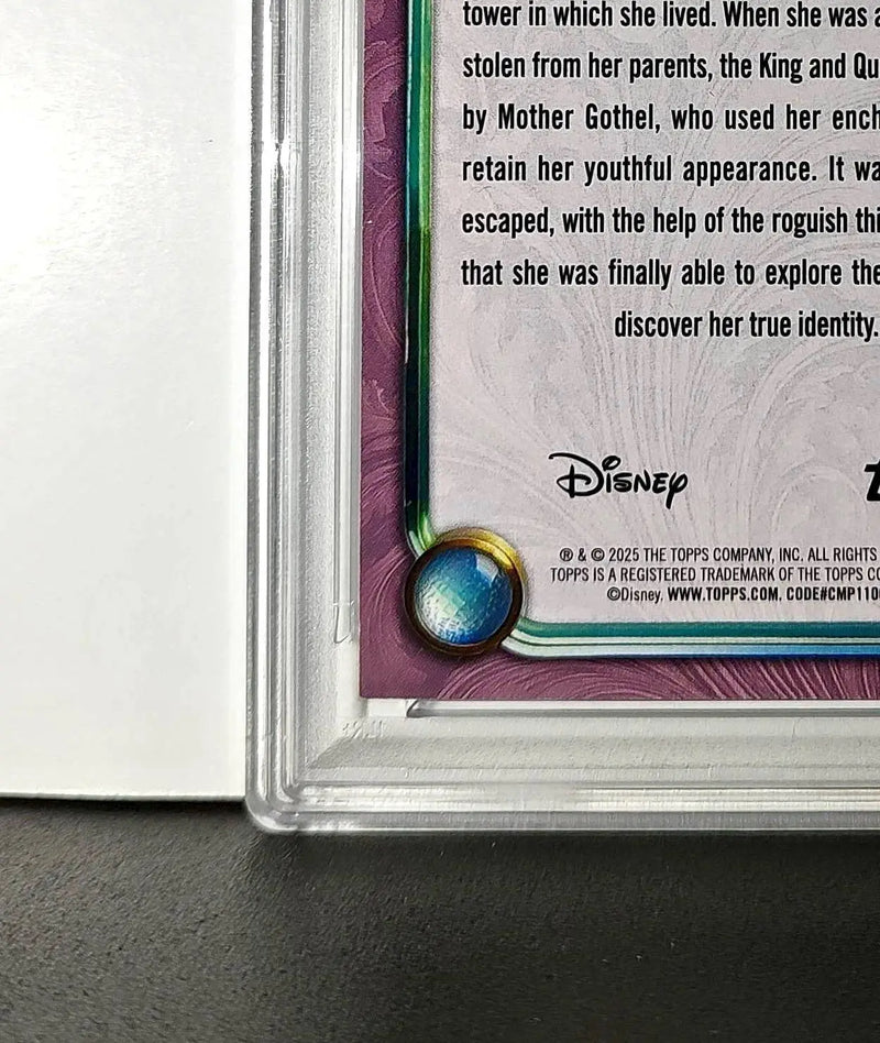 Rapunzel 2025 Topps Disney Cartoon Princess #160 Card Tangled PSA 8