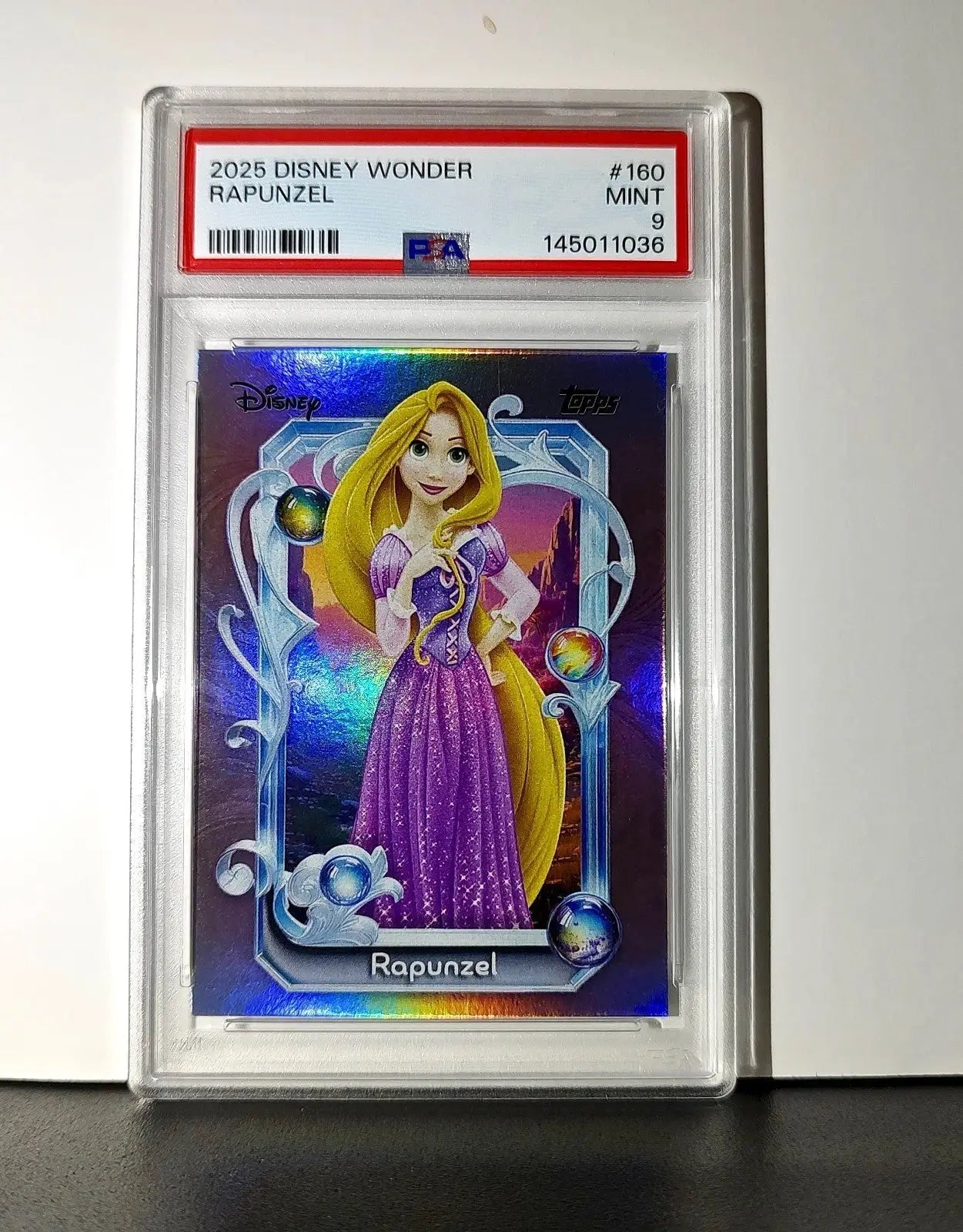 Rapunzel 2025 Topps Disney Cartoon Princess #160 Card Tangled PSA 9 MT - Non-Sports Card Single