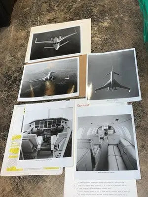 RARE 1983 Beechcraft Starship 1 Airplane Press Release Promo Kit Photo Specs + Other