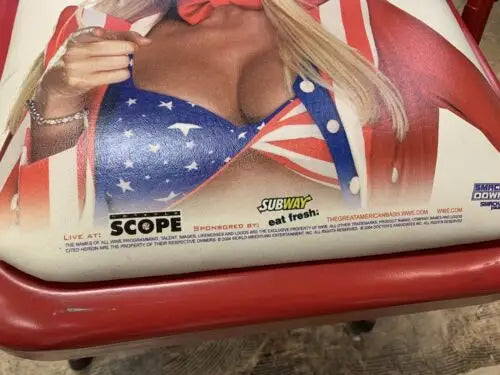 Patriotic-themed promotional tray for Great American Bash WWE Ringside VIP Chair 2004