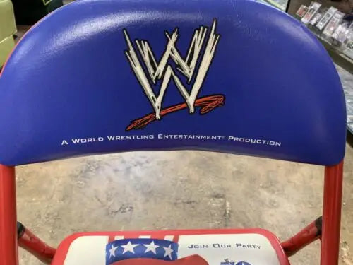 WWE-themed child’s chair featuring Great American Bash design and Ringside VIP Chair style