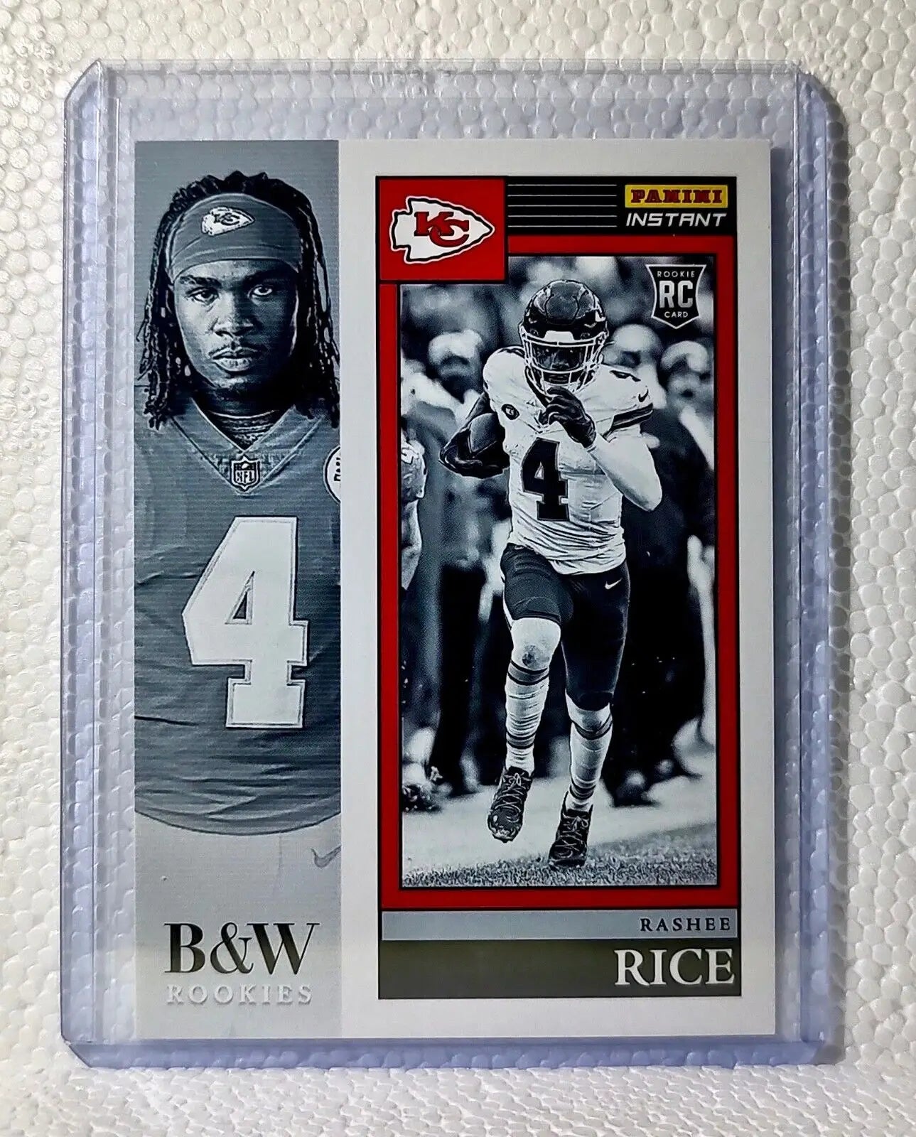 Rashee Rice 2023 Panini NFL #23 Black & White Rookies Card Chiefs 1/216