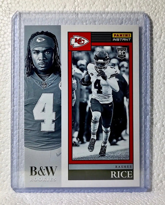 Rashee Rice 2023 Panini NFL #23 Black & White Rookies Card Chiefs 1/216