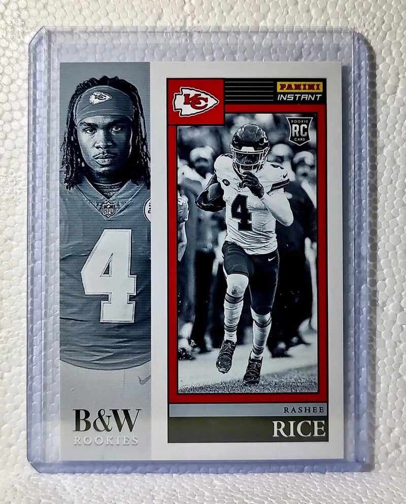 Rashee Rice 2023 Panini NFL #23 Black & White Rookies Card Chiefs 1/216