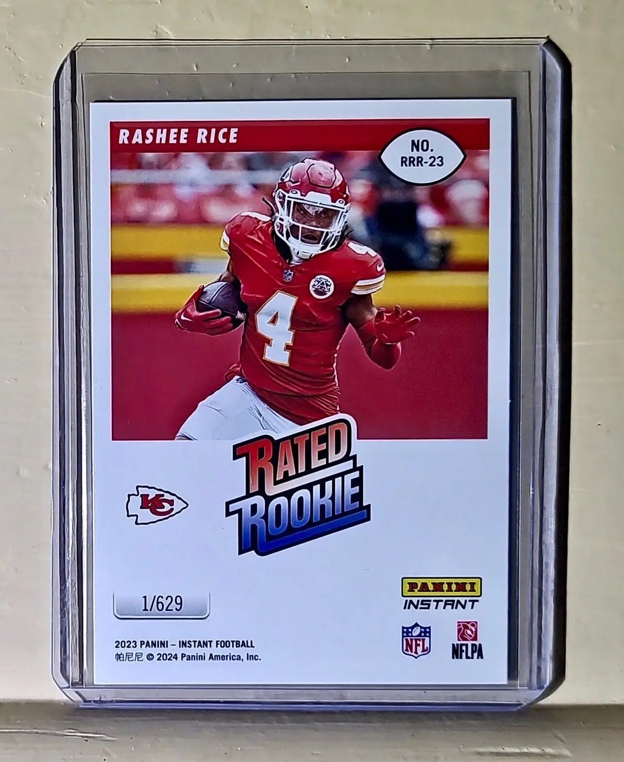 Rashee Rice 2023 Panini NFL Rated Rookie Retro #23 Card Kansas City Chiefs 1/629 - Football Card Single