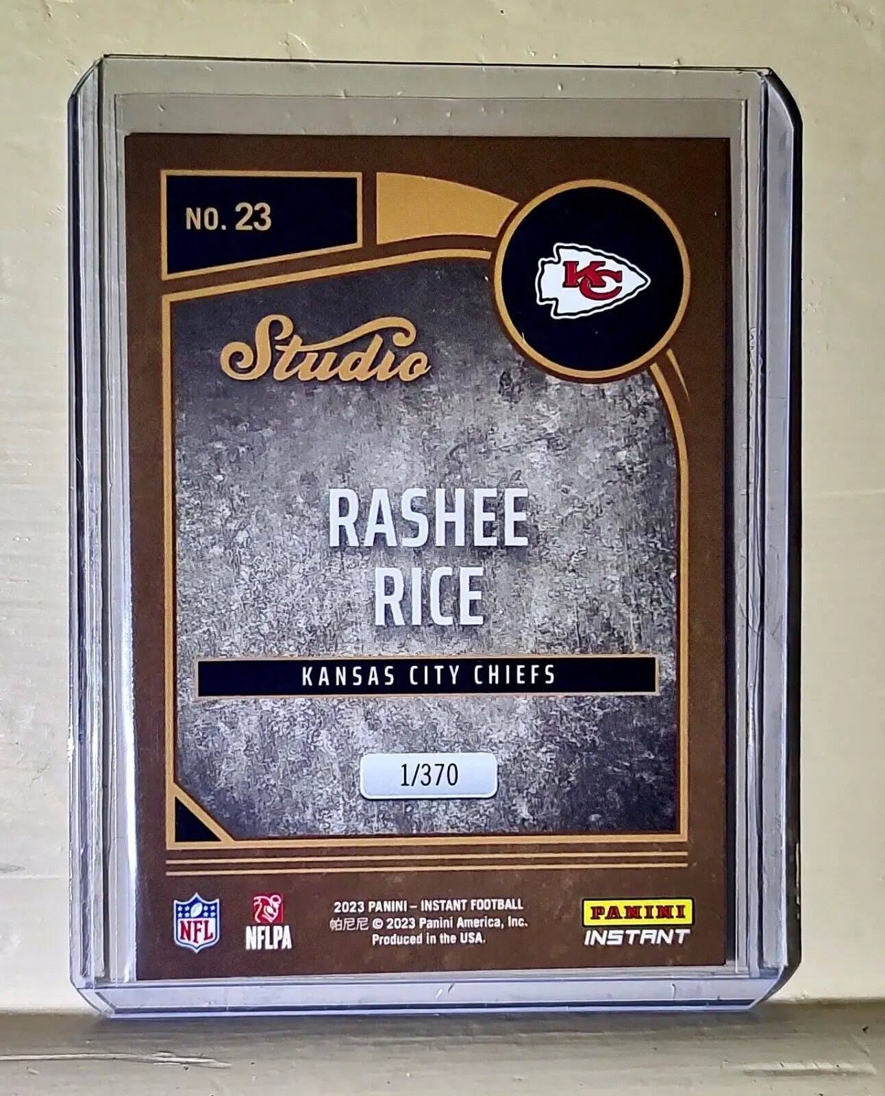 Rashee Rice 2023 Panini NFL Studio Rookies #23 Rookie Card 1/370 - Football Card Single