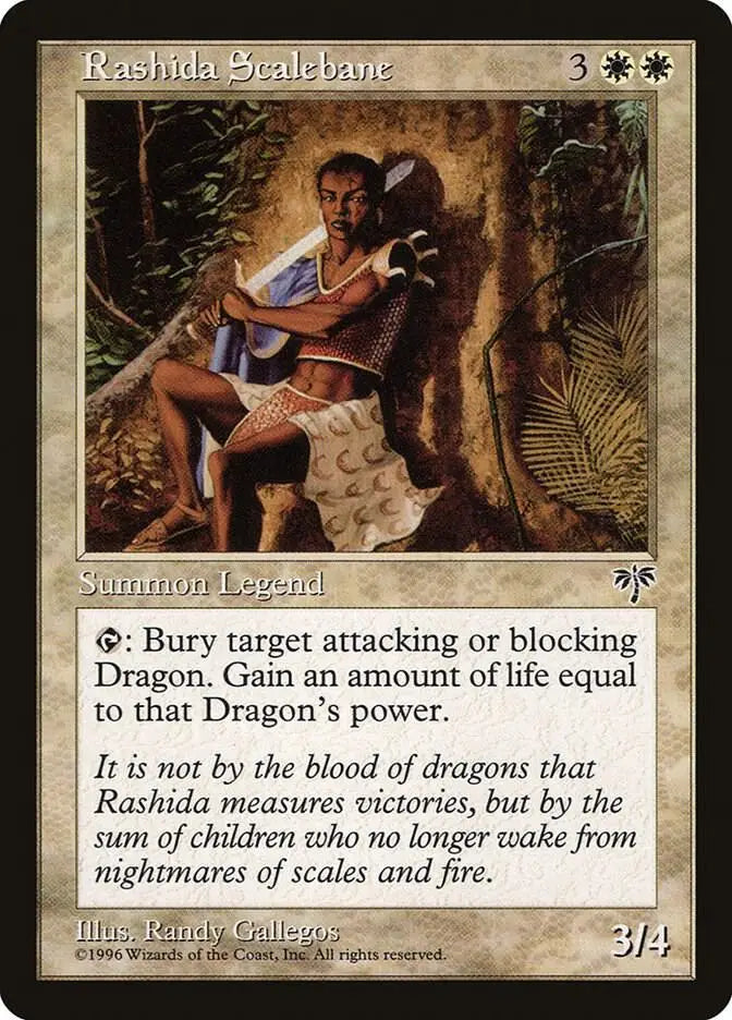 Rashida Scalebane - Mirage - MP Magic: The Gathering - Magic Card Single