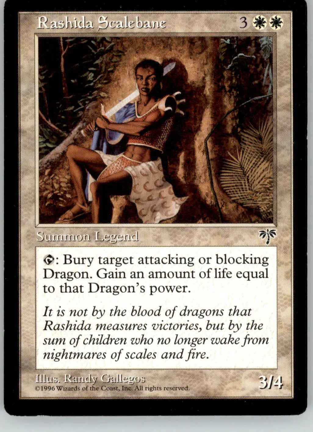 Rashida Scalebane - Mirage - MP Magic: The Gathering - Magic Card Single