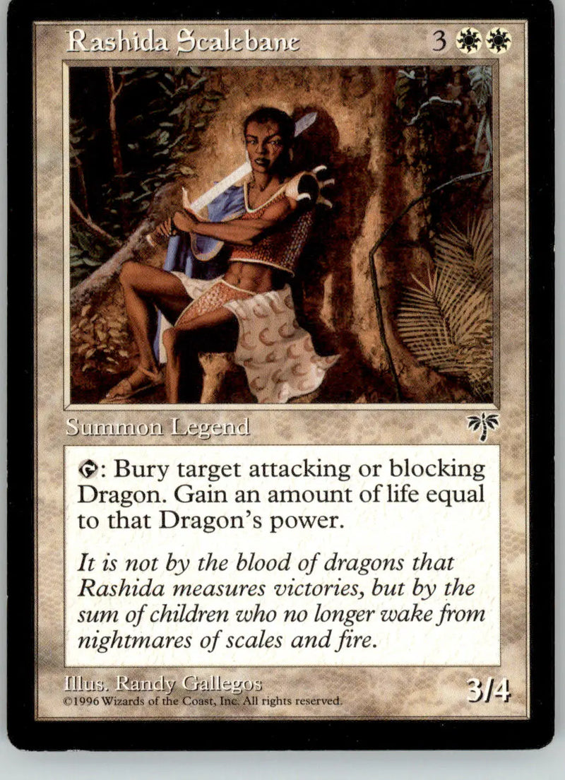 Rashida Scalebane - Mirage - MP Magic: The Gathering - Magic Card Single