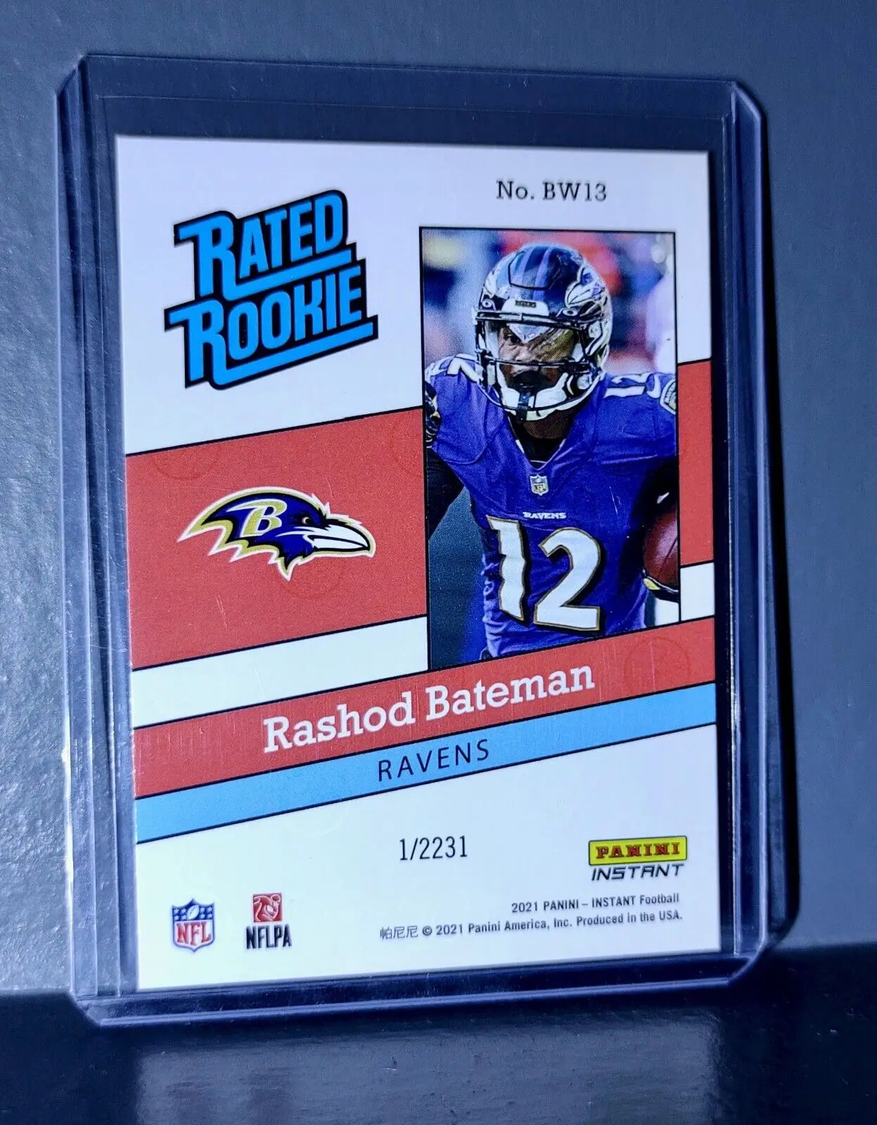 Rashod Bateman 2021 Panini NFL Rated Rookie Retro #13 Rookie Card 1/2231 - Football Card Single