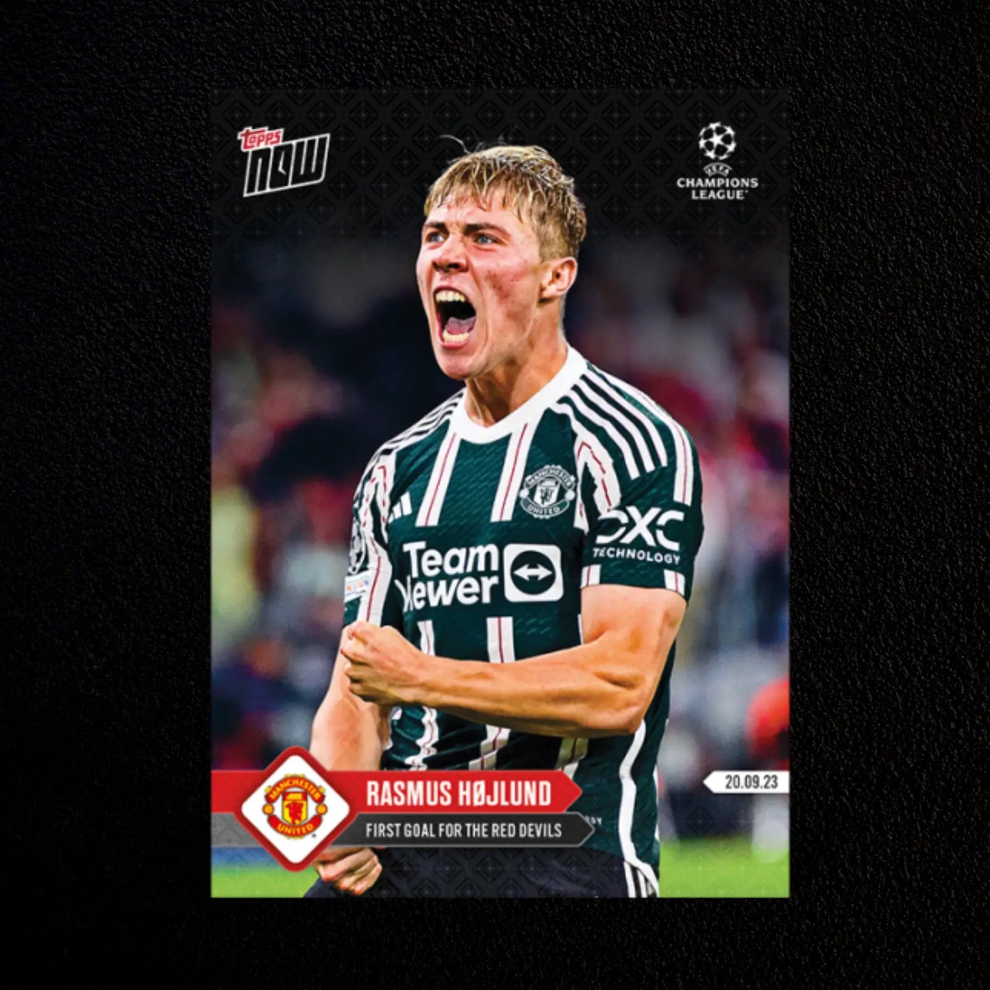 Rasmus Højlund First goal for the Red Devils UCL Topps Now #16 NM-MT - Other