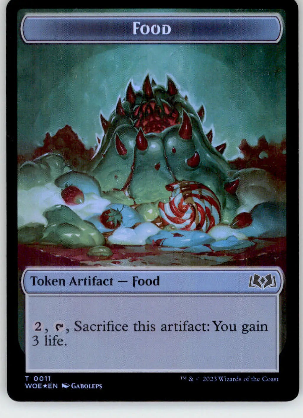 Rat // Food (0011) Token - Wilds of Eldraine - 7 // 11 - Foil NM Magic