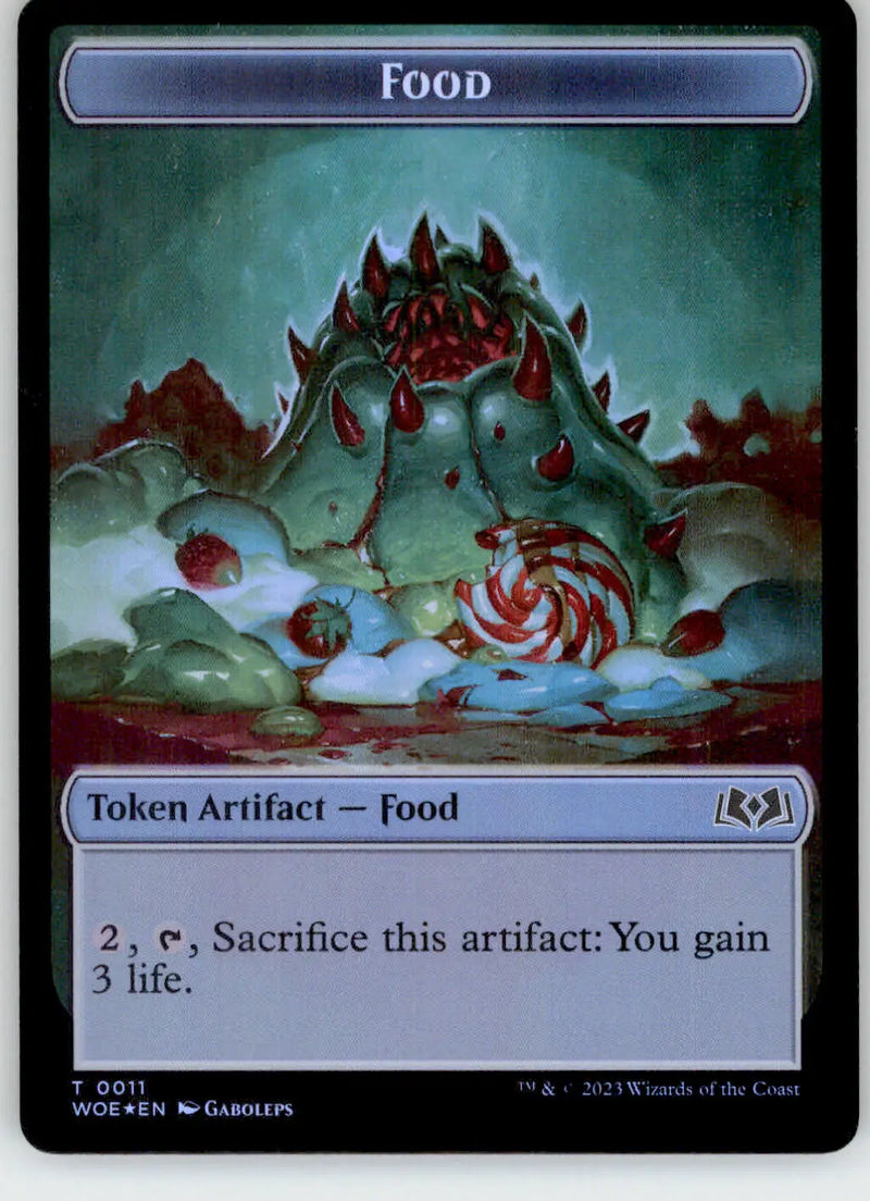 Rat // Food (0011) Token - Wilds of Eldraine - 7 // 11 - Foil NM Magic