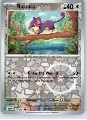 Rattata - SV: Scarlet & Violet 151 - Reverse Holo NM - #019/165 - Pokémon Card Single