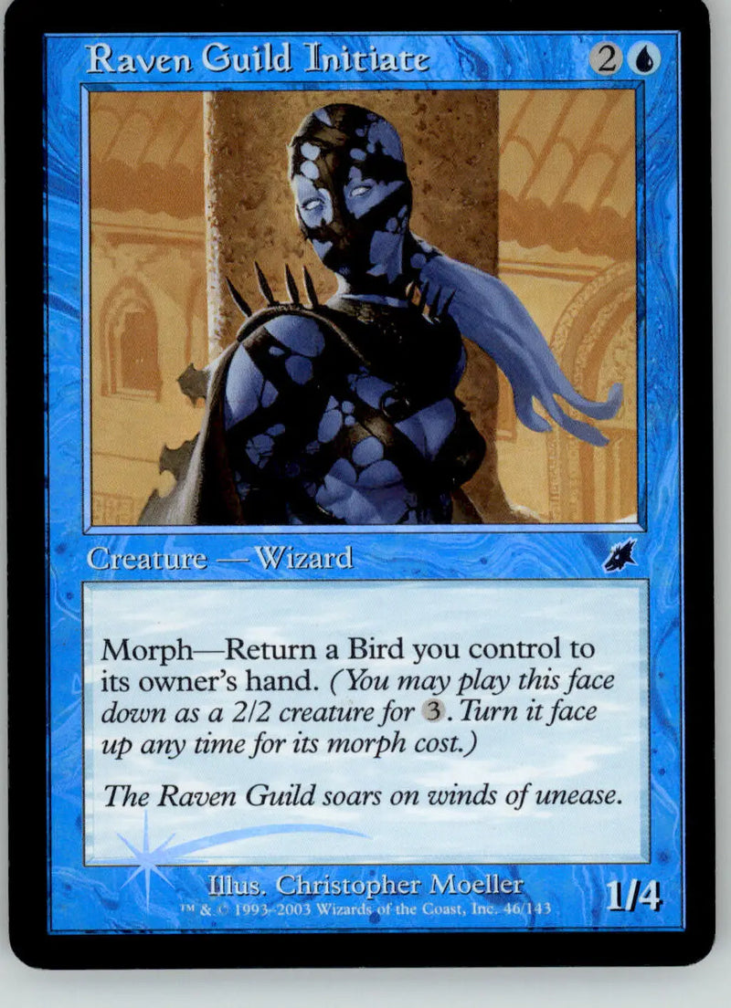 Raven Guild Initiate - Scourge - 46 - Foil MP Magic: The Gathering - Magic Card Single