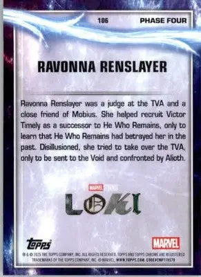 Ravonna Renslayer - 2025 Topps Chrome Marvel Studios - #106 - Non_sport - Non-Sports Card Single