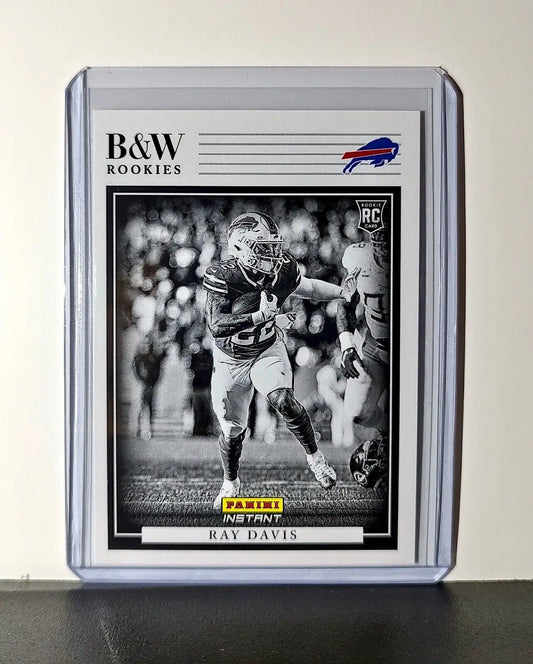 Ray Davis 2024 Panini NFL #10 Black & White Rookies Card Buffalo Bills 1 of 680 - Football Card Single