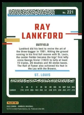 Ray Lankford 2023 Donruss #221 St. Louis Cardinals - Baseball Card Single