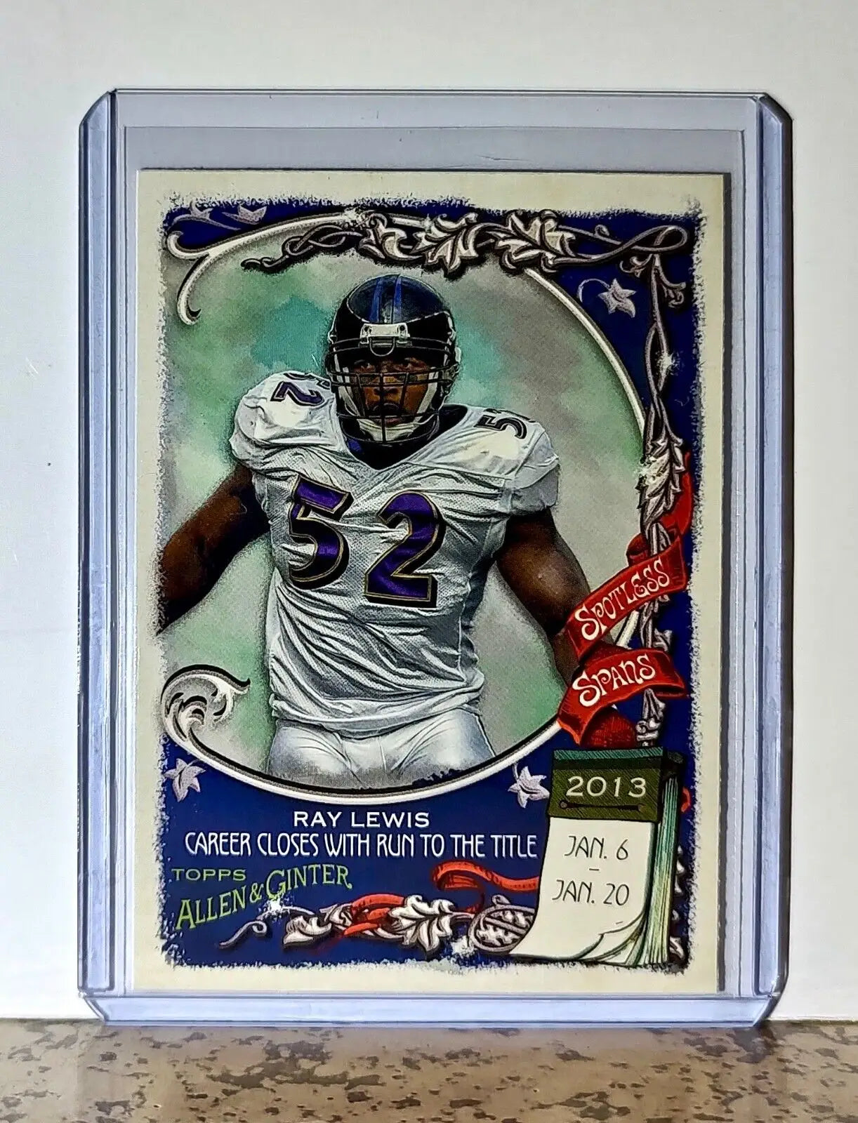 Ray Lewis 2023 Topps Allen & Ginter Spotless Spans NFL #SS-22 Card Ravens - Football Card Single