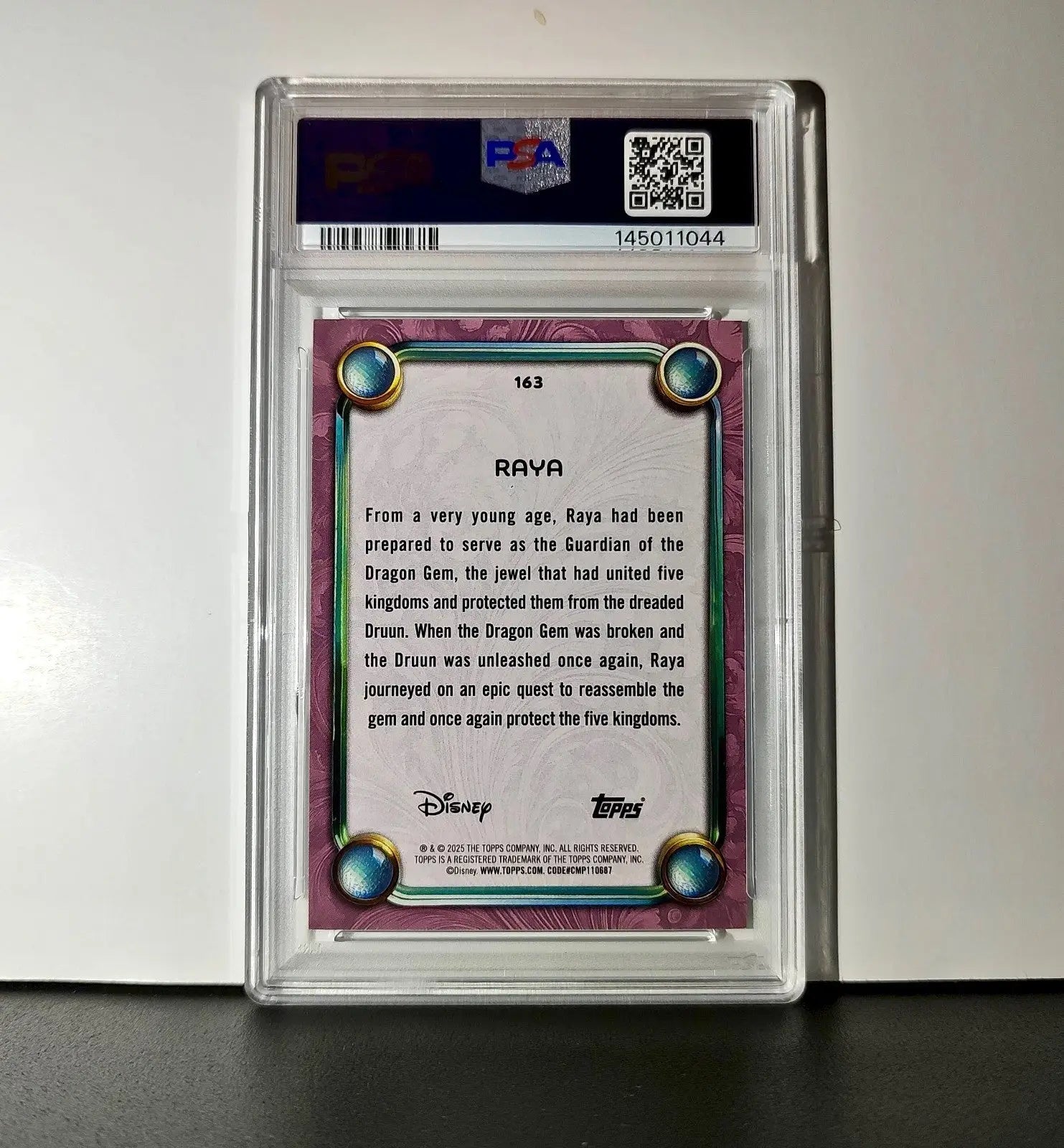 Raya 2025 Topps Disney Cartoon Princess #163 Raya and the Last Dragon PSA 10 - Non-Sports Card Single