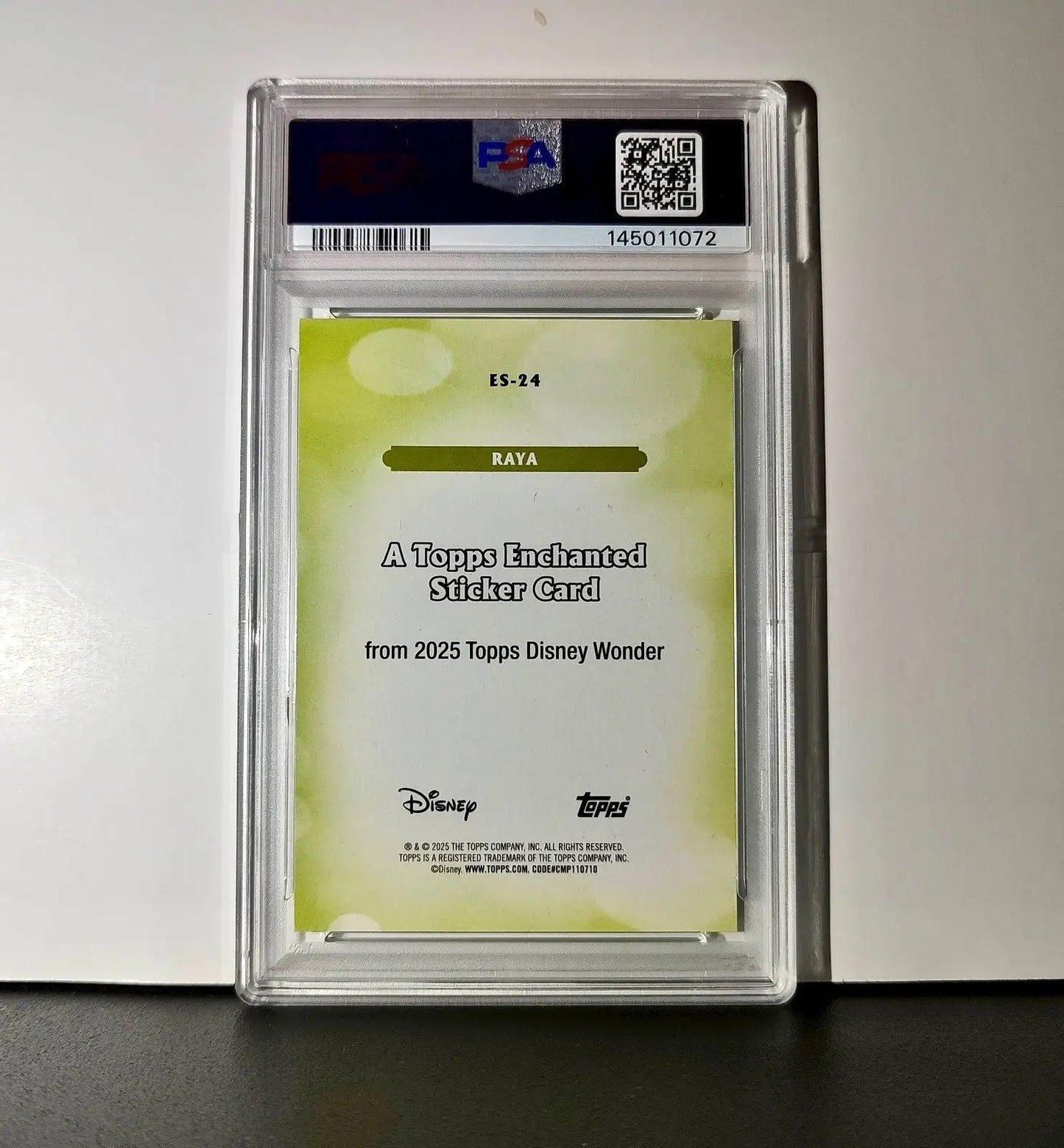 Raya 2025 Topps Disney #ES-24 Enchanted Sticker Card PSA 9 - Non-Sports Card Single