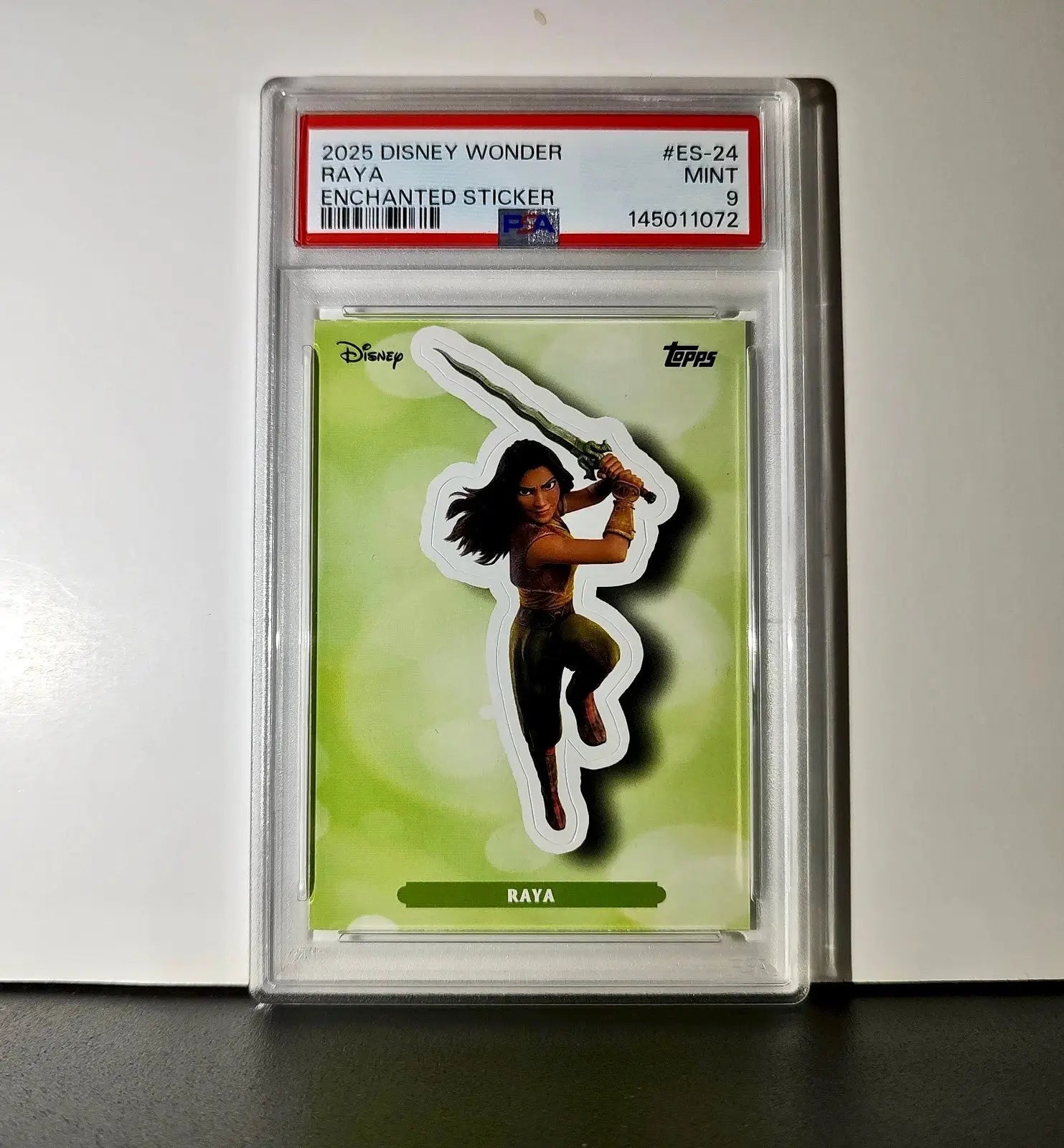Raya 2025 Topps Disney #ES-24 Enchanted Sticker Card PSA 9 - Non-Sports Card Single