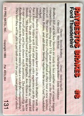 Raybestos #8 - 1993 Action Packed - #131 - Racing - Racing Card Single