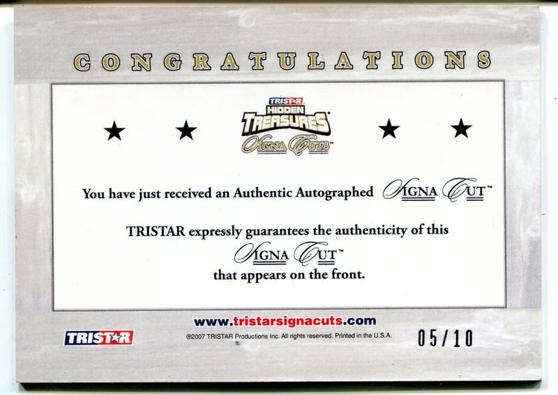 Rayfield Wright 2007 Tri-Star Signa Cuts HOF AUTO CUT #5/10 Dallas Cowboys D:’22 - Football Card Single