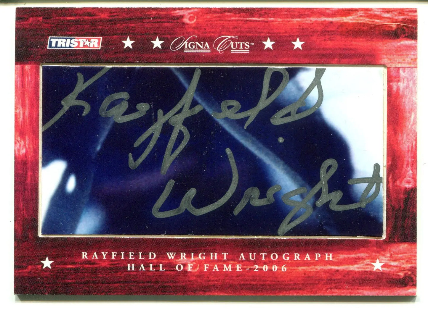 Rayfield Wright 2007 Tri-Star Signa Cuts HOF AUTO CUT #5/10 Dallas Cowboys D:’22 - Football Card Single