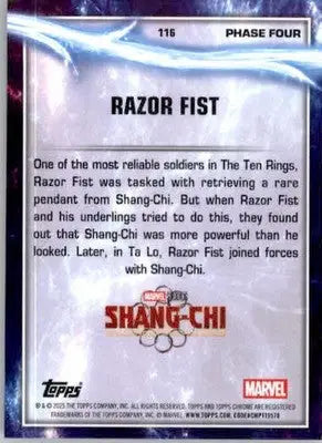 Razor Fist - 2025 Topps Chrome Marvel Studios - #116 - Non_sport - Non-Sports Card Single