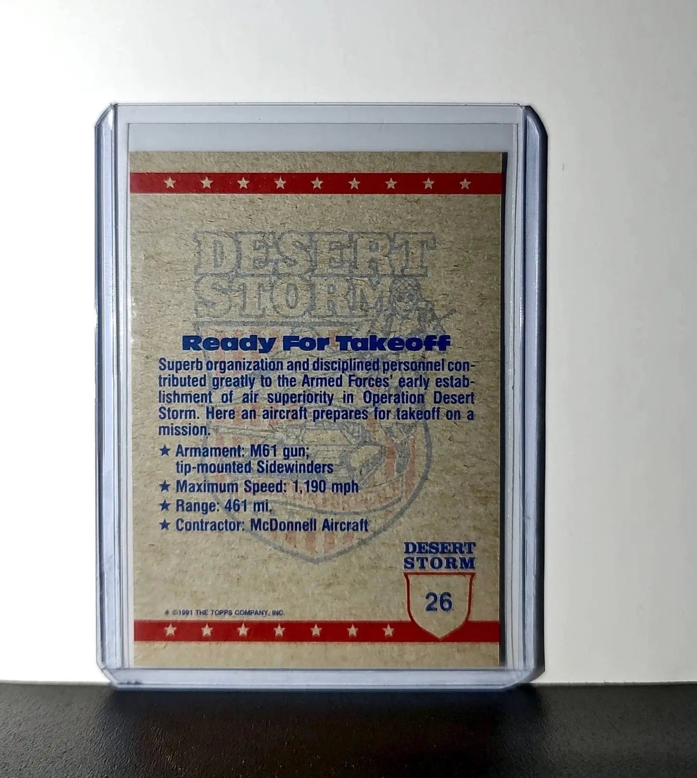 Ready for Takeoff 1991 Topps Desert Storm #26 Card