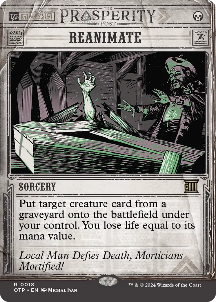 Reanimate [Outlaws of Thunder Junction: Breaking News] - Magic Card Single