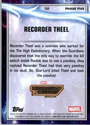 Recorder Theel - 2025 Topps Chrome Marvel Studios - #152 - Non_sport - Marvel Card Single