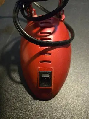 Red Adjustable Desk Lamp Dual Head Foldable Arm Metal Task Lamp Vintage w/ Cord - General Merchandise
