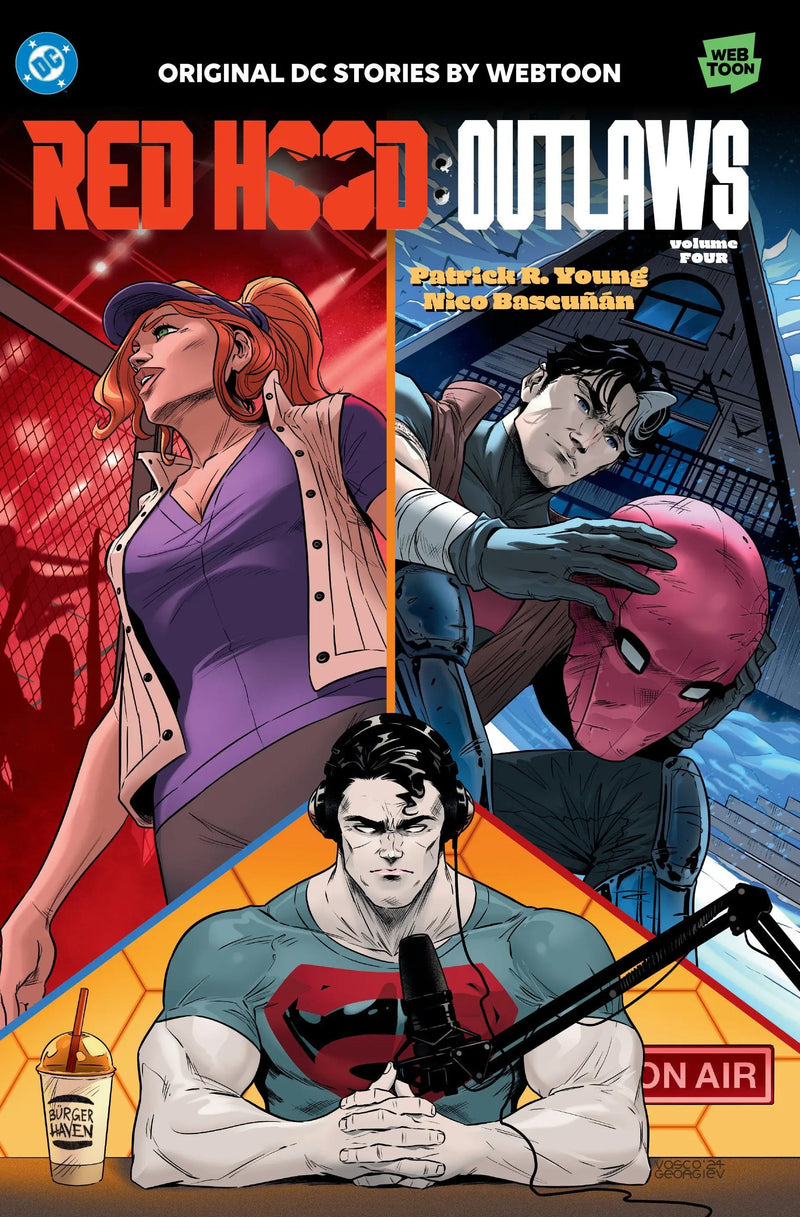 Comic book cover of Red Hood Outlaws Volume Four featuring Red Hood Outlaws characters