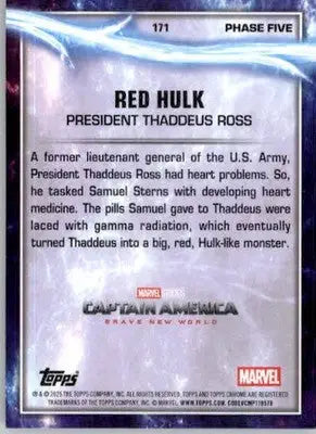 Red Hulk - 2025 Topps Chrome Marvel Studios - #171 - Non_sport - Marvel Card Single