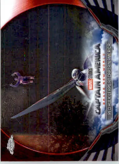 Red Hulk Leaps at Captain America 2025 Chrome Marvel #BNW-23 Brave New World - Marvel Card Single
