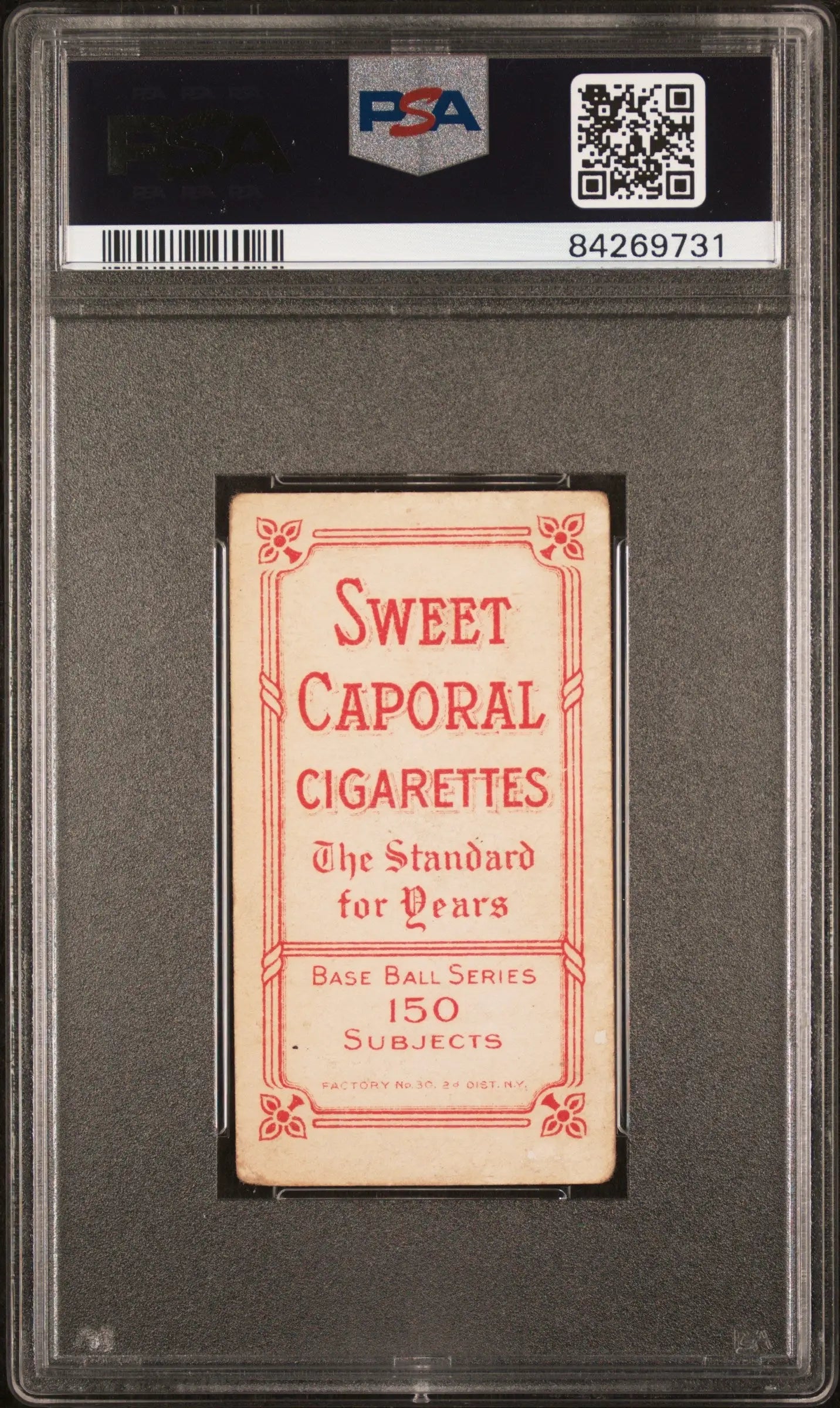 Red Kleinow 1909-11 T206 Sweet Caporal 150/30 N.Y. trading card in PSA graded case