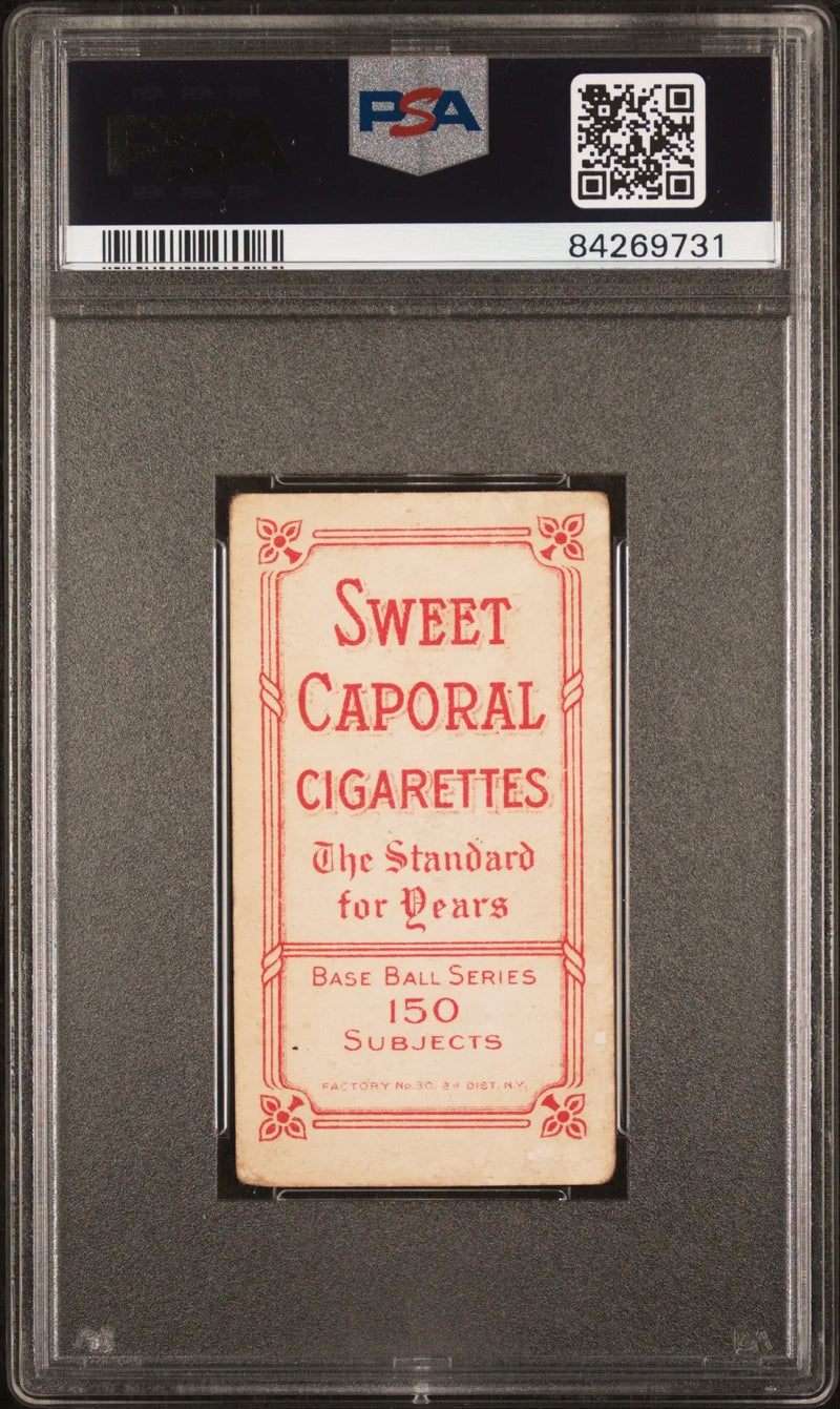 Red Kleinow 1909-11 T206 Sweet Caporal 150/30 N.Y. trading card in PSA graded case