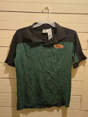 Red Oak Polo Shirt Mens M Miami Hurricanes Embroidered Green Black Short Sleeve - Apparel