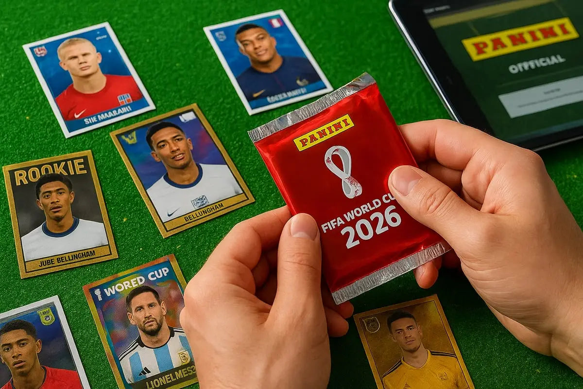 Red Panini Football Cards 2026 World Cup Sticker Pack